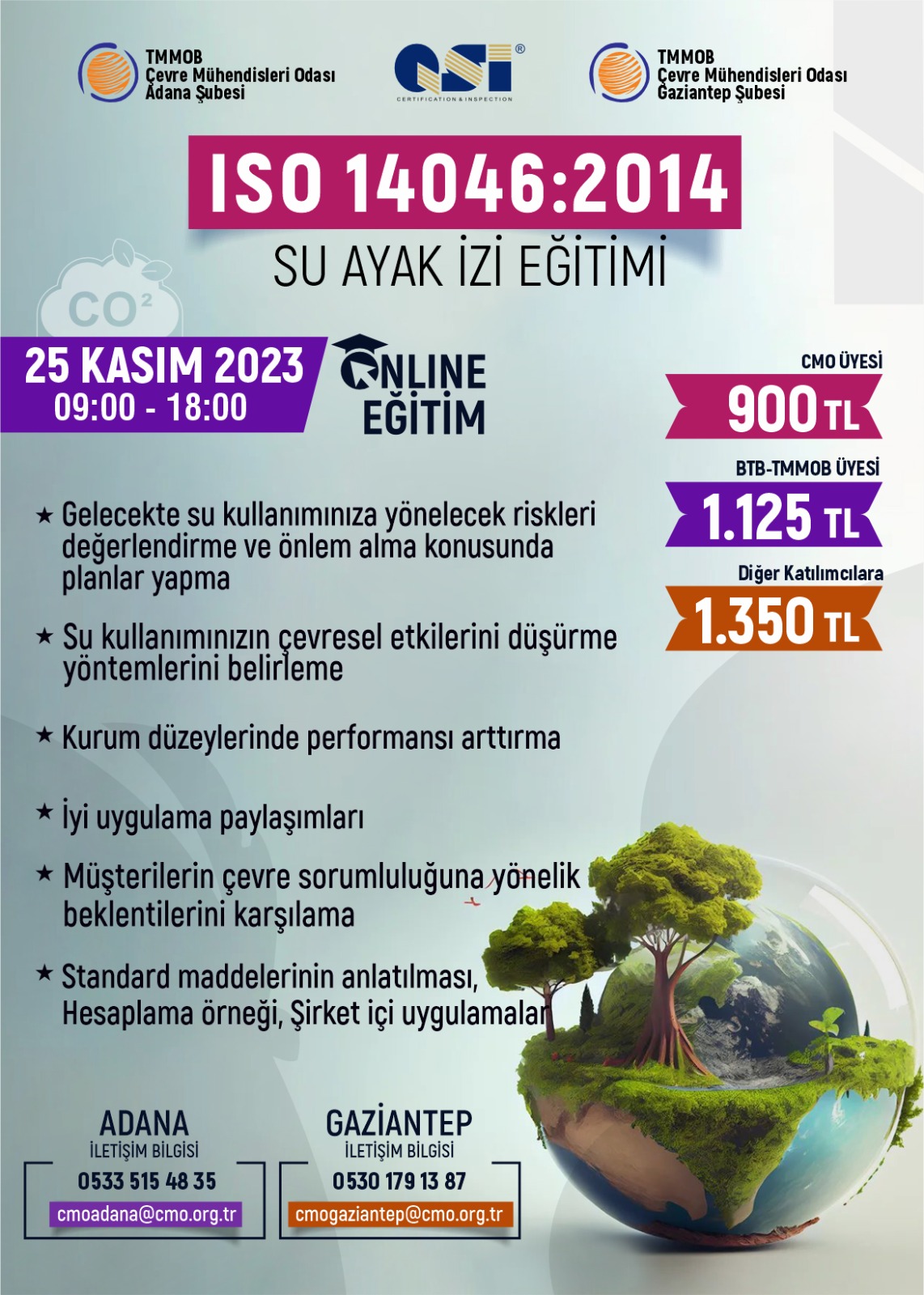 ISO 14046 SU AYAK İZİ BİLGİLENDİRME EĞİTİMİ HK.