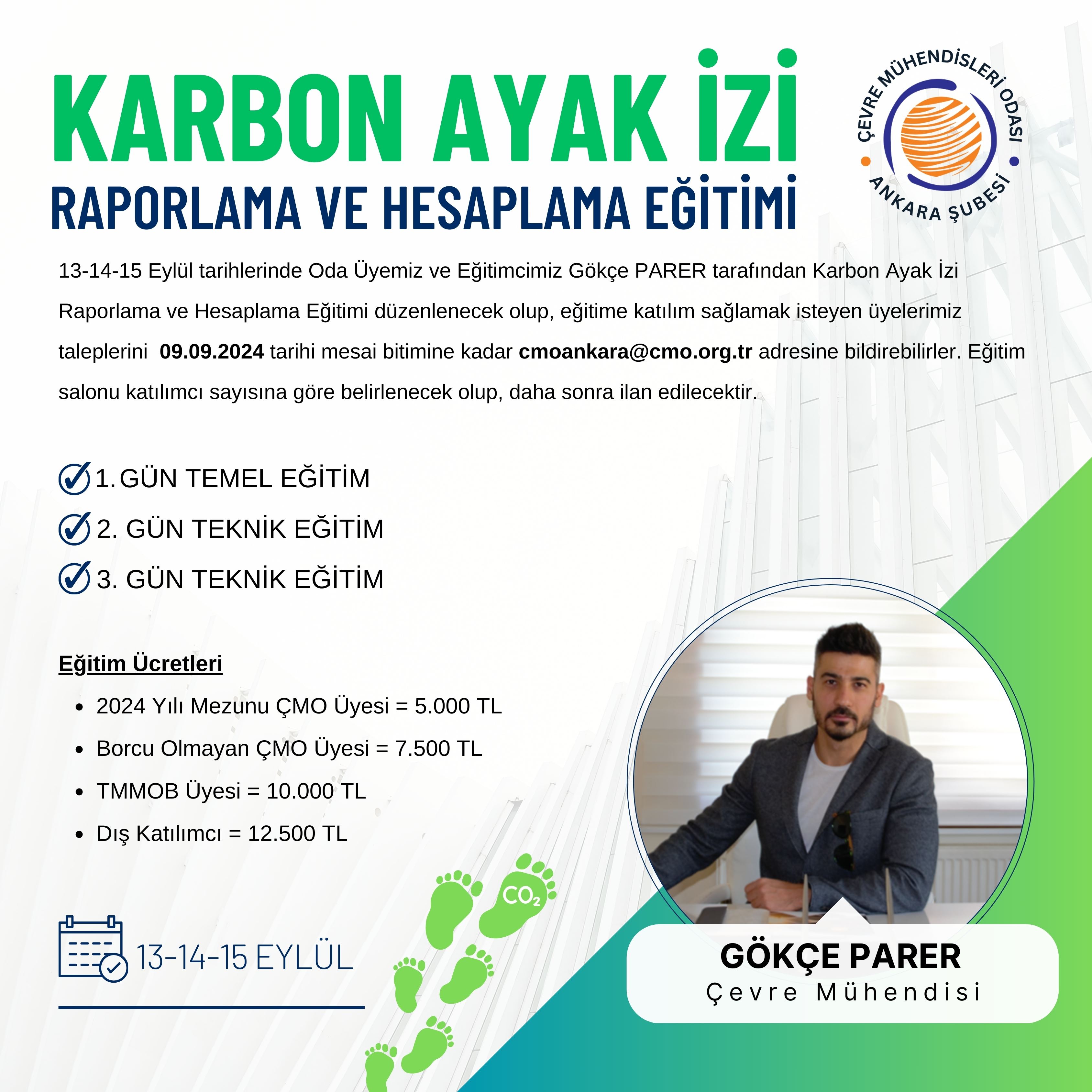 KARBON AYAK İZİ RAPORLAMASI VE HESAPLAMASI EĞİTİMİ