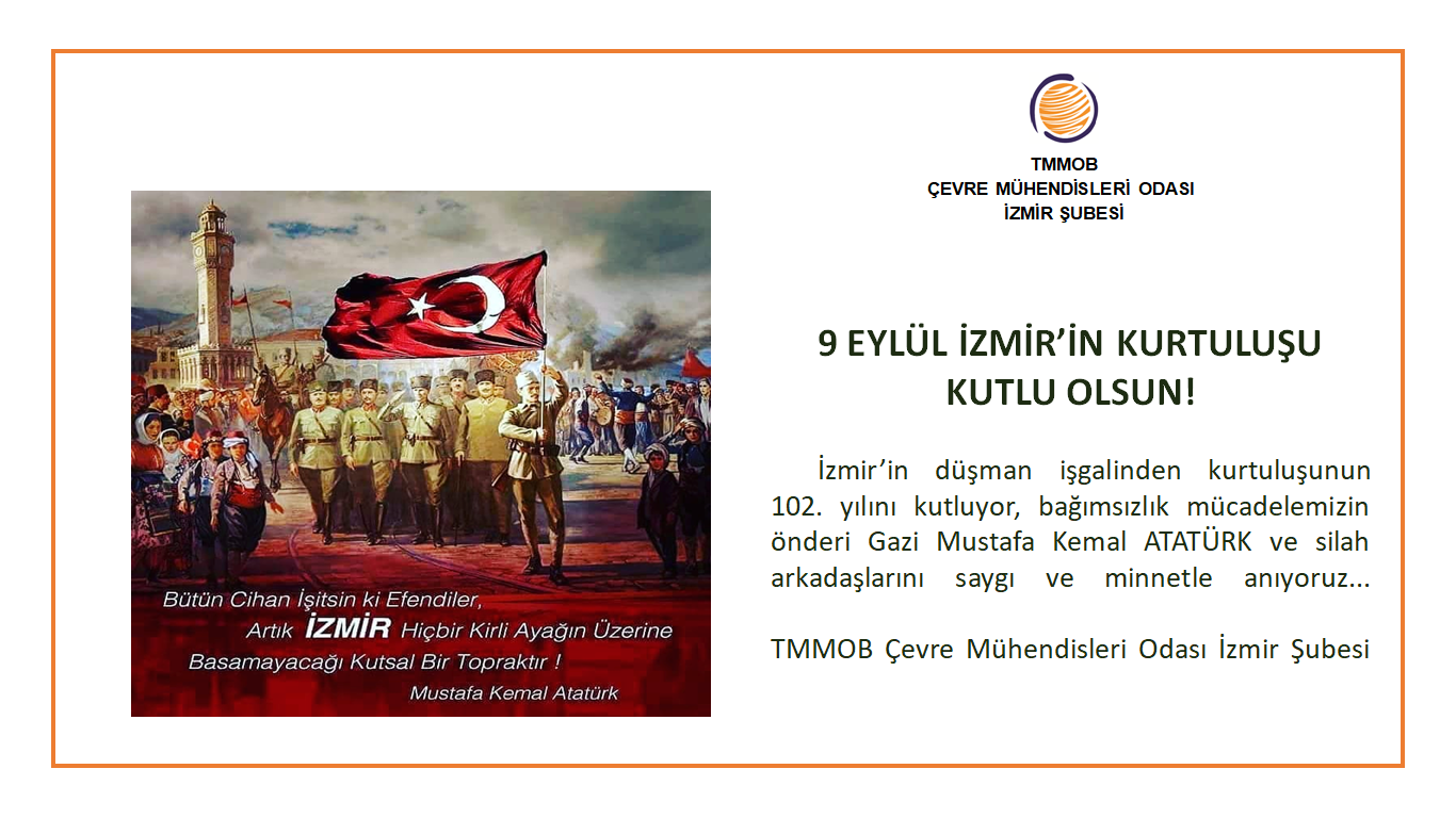 9 EYLÜL İZMİR’İN KURTULUŞU KUTLU OLSUN!