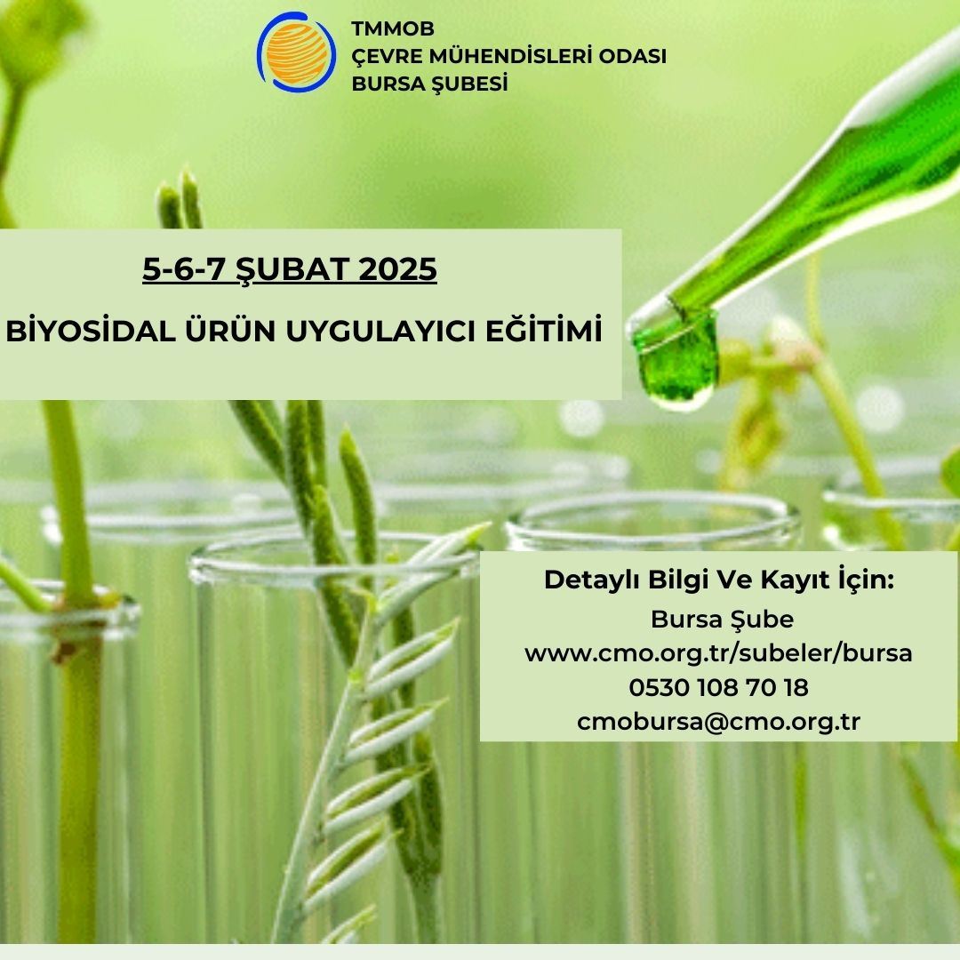 BİYOSİDAL ÜRÜN UYGULAYICI EĞİTİMİ 5-6-7 ŞUBAT 2025