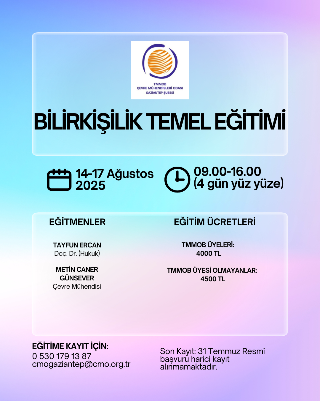 BİLİRKİŞİLİK TEMEL EĞİTİMİ - (14-17 AĞUSTOS YÜZ YÜZE)