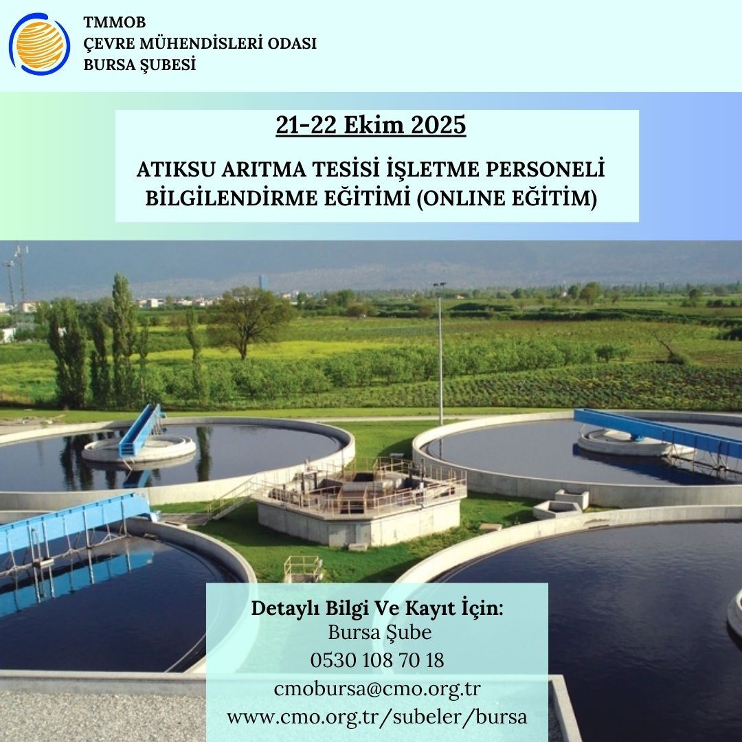 ATIKSU ARITMA TESİSİ İŞLETME PERSONELİ BİLGİLENDİRME EĞİTİMİ (ONLINE EĞİTİM) 21-22 EKİM 2025