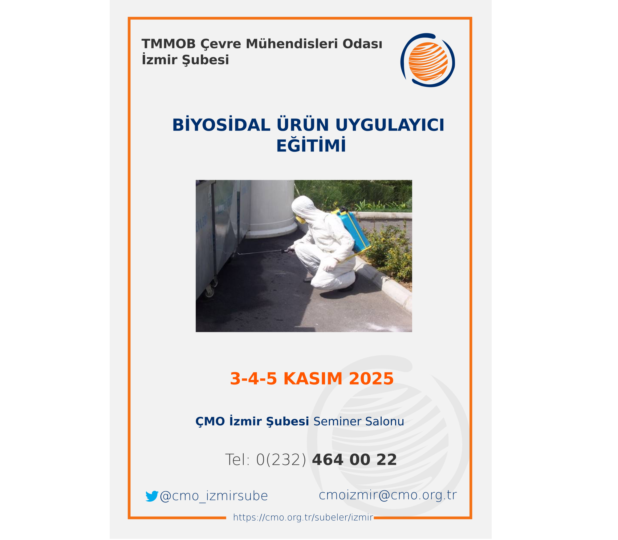 DUYURU: BİYOSİDAL ÜRÜN UYGULAYICI EĞİTİMİ HK