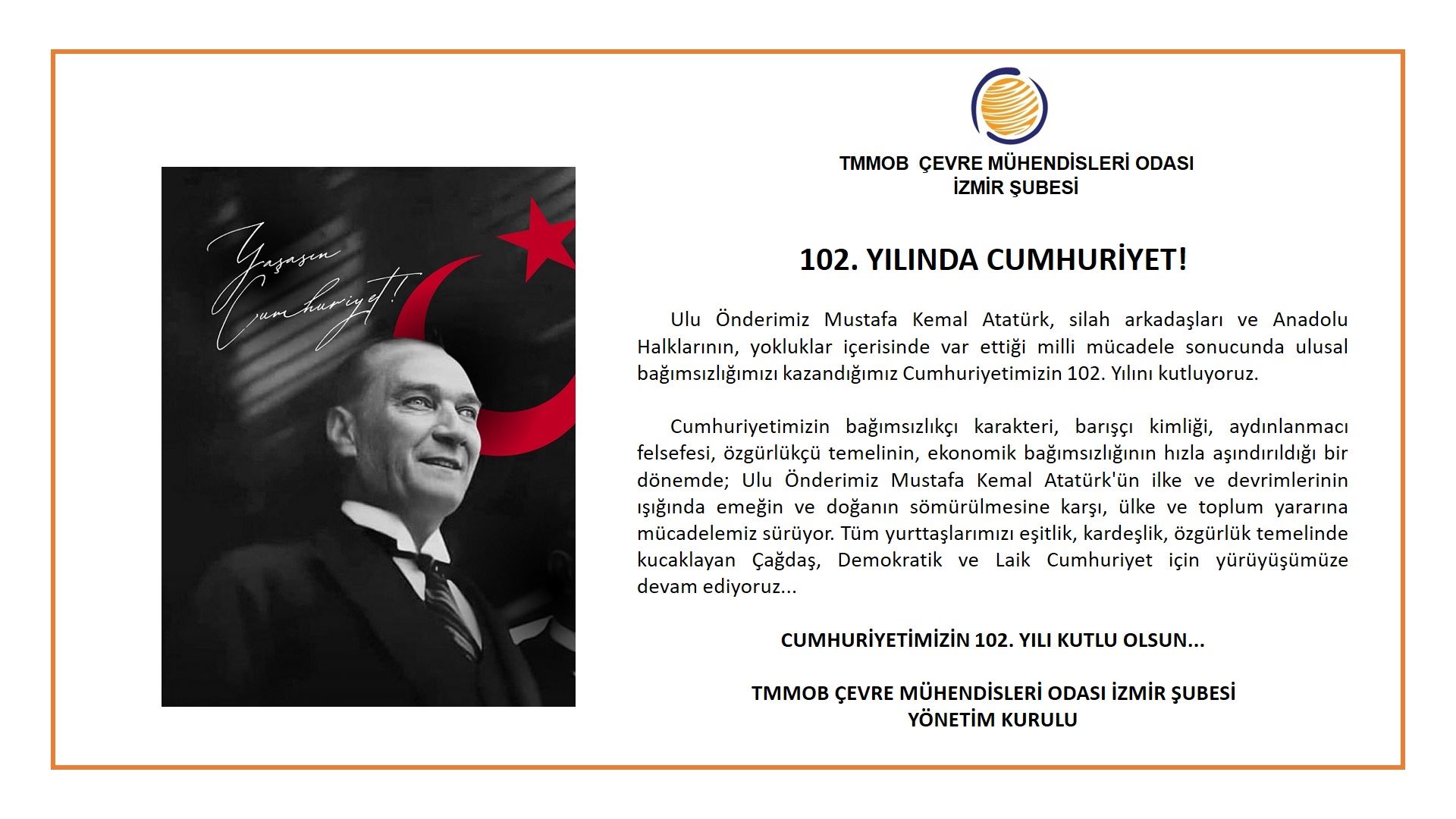 102. YILINDA CUMHURİYET!
