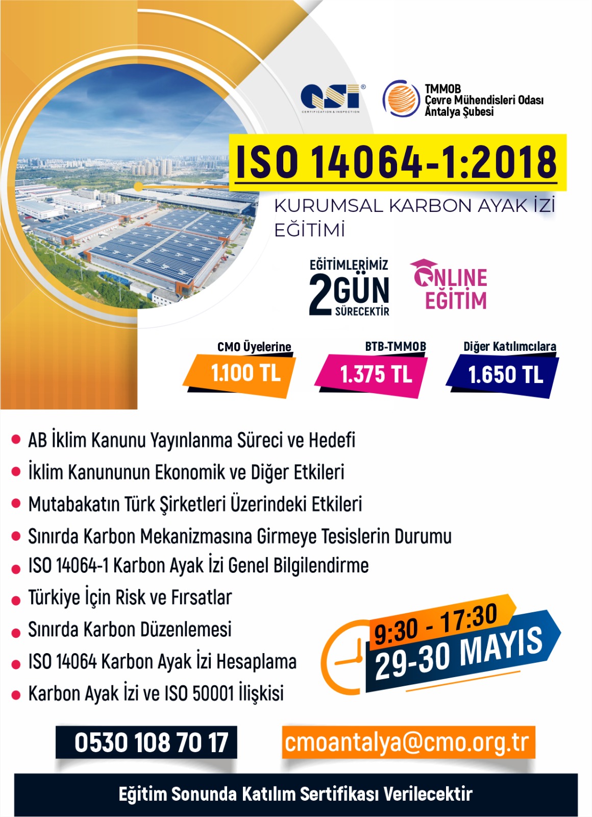 ISO 14064-1 :2018 KURUMSAL KARBON AYAK İZİ EĞİTİMİ