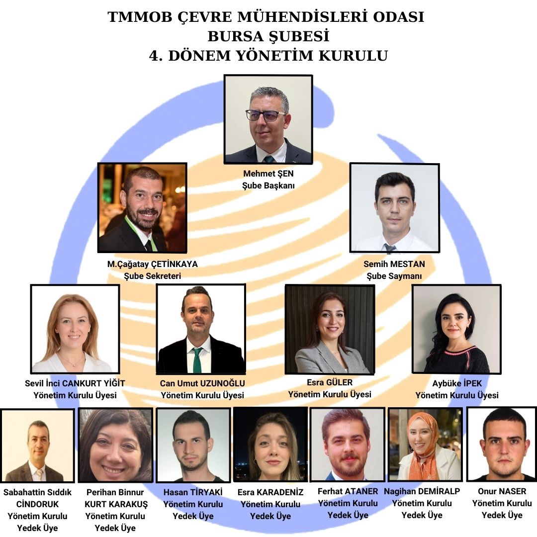 TMMOB ÇEVRE MÜHENDİSLERİ ODASI BURSA ŞUBESİ 4. DÖNEM YÖNETİM KURULU