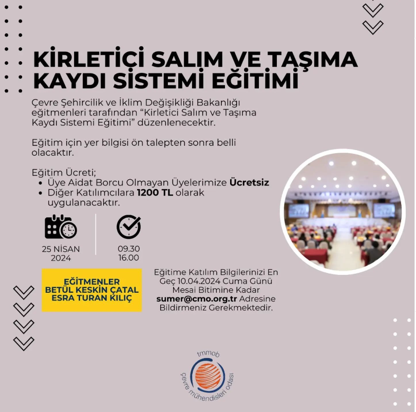 KİRLETİCİ SALIM VE TAŞIMA KAYDI SİSTEMİ EĞİTİMİ