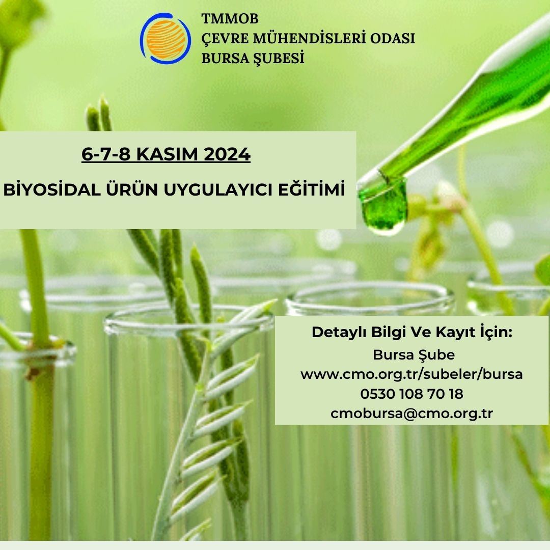 BİYOSİDAL ÜRÜN UYGULAYICI EĞİTİMİ 6-7-8 KASIM 2024