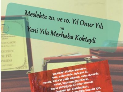 MESLEKTE 20. VE 10. YİL ONUR YILI VE YENİ YILA MERHABA KOKTEYLİ