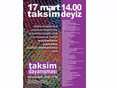 TAKSİM CUMHURİYET, EMEK VE DEMOKRASİ MEYDANI İÇİN
BASIN AÇIKLAMASINA ÇAĞRI