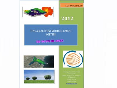 HAVA KALİTESİ MODELLEMESİ EĞİTİMİ 1314 EYLÜL 2012 PERŞEMBECUMA