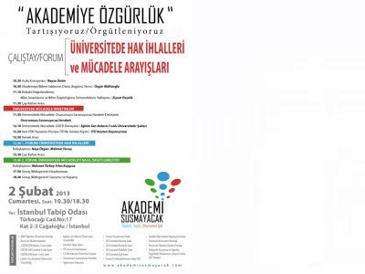 ÇALIŞTAY/FORUM8220;AKADEMİYE ÖZGÜRLÜK&#8221;