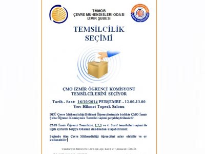 ÇMO İZMİR ÖĞRENCİ KOMİSYONU TEMSİLCİLERİNİ SEÇİYOR