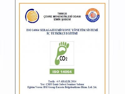 ISO 14064 SERAGAZI EMİSYONU YÖNETİM SİSTEMİ İÇ TETKİKÇİ EĞİTİMİ