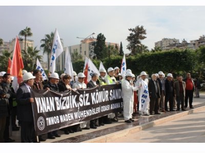 4 ARALIK 2014 `DÜNYA MADENCİLER GÜNÜ`OLMASI NEDENİYLE MADEN MÜHENDİSLERİ ODASI ADANA ŞUBESİ`NİN BASIN AÇIKLAMASINAODAMIZ DAKATILMIŞTIR.