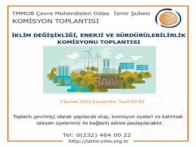 İKLİM DEĞİŞİKLİĞİ, ENERJİ VE SÜRDÜRÜLEBİLİRLİK KOMİSYONU TOPLANTISI