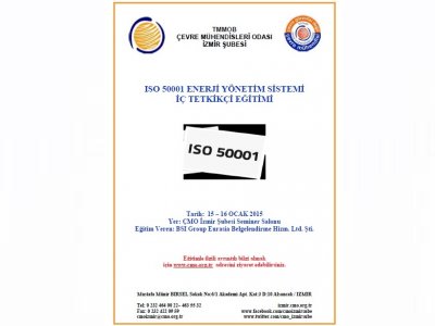 ISO 50001 ENERJİ YÖNETİM SİSTEMİ İÇ TETKİKÇİ EĞİTİMİ