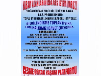 PANEL `YAŞAM ALANLARIMIZDA RES İSTEMİYORUZ` 