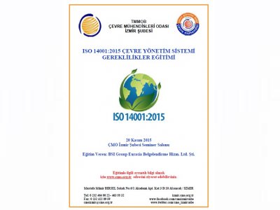 ISO 14001:2015 ÇEVRE YÖNETİM SİSTEMİ GEREKLİLİKLER EĞİTİMİ