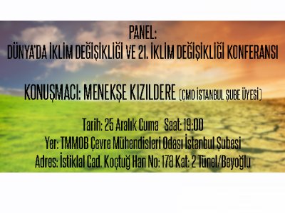 PANEL: DÜNYADA İKLİM DEĞİŞİKLİĞİ VE 21. İKLİM DEĞİŞİKLİĞİ KONFERANSI