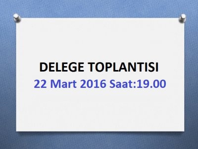 DELEGE TOPLANTISI