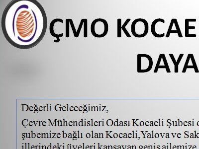 ÇEVRE MÜHENDİSLERİ ODASI KOCAELİ ŞUBESİ ÖĞRENCİLERİNE DAYANIŞMA ÇAĞRISI