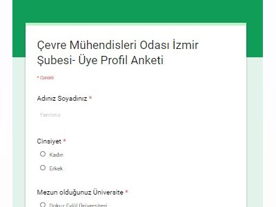 ÜYE PROFİL ANKETİ