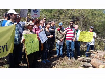 URLA OVACIK RES PROJESİ AĞAÇ KESİNLERİ İLE İLGİLİ YAPILAN BASIN AÇIKLAMASINA KATILIM SAĞLADIK.