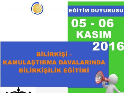 BİLİRKİŞİKAMULAŞTIRMA DAVALARINDA BİLİRKİŞİLİK EĞİTİMİ