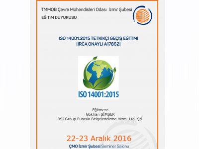 ISO 14001:2015 TETKİKÇİ GEÇİŞ EĞİTİMİIRCA ONAYLI A 17862)