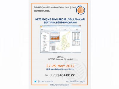 NETCAD İÇME SUYU PROJE UYGULAMALARI SERTİFİKA EĞİTİMİ 