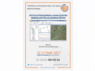 NETCAD ATIKSU&DRENAJ/KANALİZASYON ŞEBEKELERİ PROJELENDİRME EĞİTİM PROGRAMI