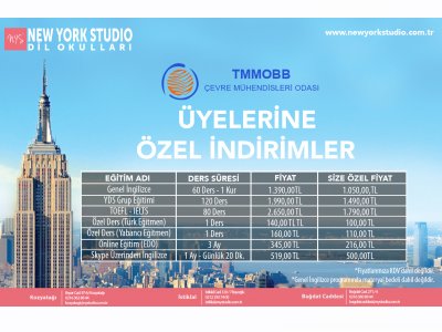 NEW YORK DİL OKULLARINDAN ÜYELERİMİZ İÇİN ÖZEL İNDİRİM 