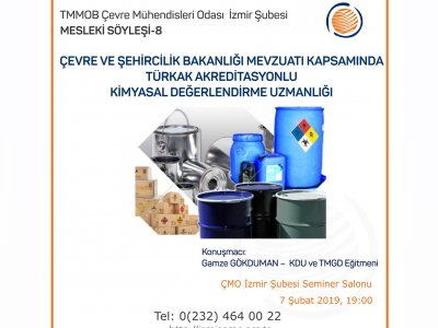 MESLEKİ SÖYLEŞİLER-8: ÇEVRE VE ŞEHİRCİLİK BAKANLIĞI MEVZUATI KAPSAMINDA TÜRKAK AKREDİTASYONLU KİMYASAL DEĞERLENDİRME UZMANLIĞI