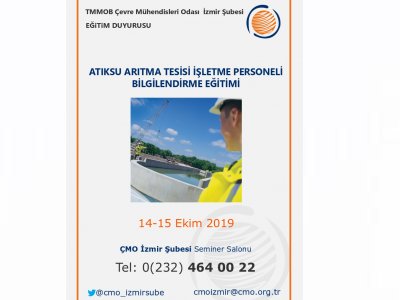 ATIKSU ARITMA TESİSİ İŞLETME PERSONELİ BİLGİLENDİRME EĞİTİMİ