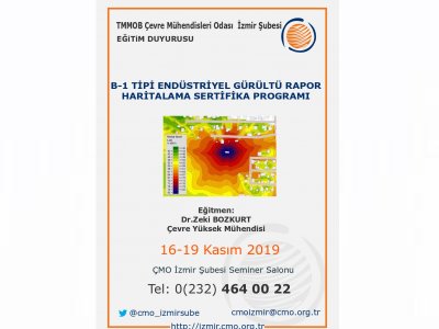 B-1 TİPİ ENDÜSTRİYEL GÜRÜLTÜ RAPOR HARİTALAMA SERTİFİKA PROGRAMI