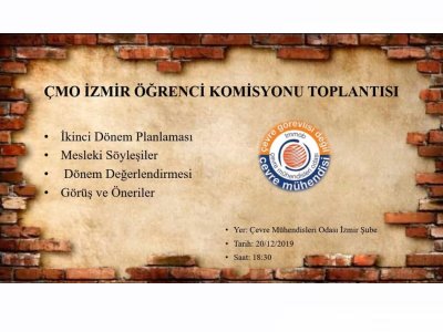 ÇMO İZMİR ÖĞRENCİ KOMİSYONU TOPLANTISI