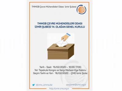 ŞUBE 14. GENEL KURUL VE SEÇİMİ 15-16 ŞUBAT 2020