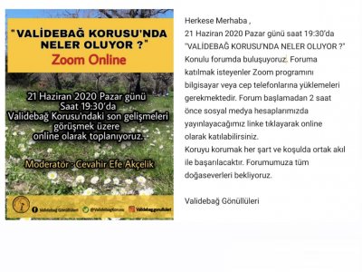 ‘Validebağ Korusunda Neler Oluyor? ‘ başlıklı forumu katıldı