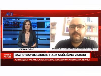 05.06.2021 TARİHİNDE ARTI TV YAYININA ÇMO DİYARBAKIR ŞUBESİ OLARAK BAZ İSTASYONLARI SORUNLARI İLE İLGİLİ KATILIM SAĞLANDI.