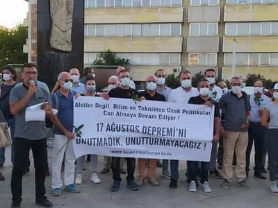 17 AĞUSTOS MARMARA DEPREMİ ANMA ETKİNLİKLİKLERİ GERÇEKLEŞTRİLDİ