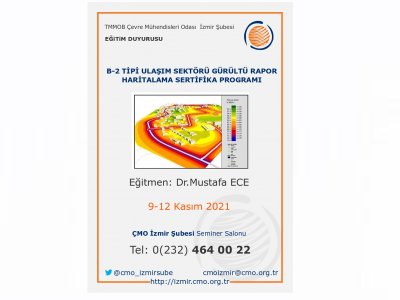 B-2 TİPİ ULAŞIM SEKTÖRÜ GÜRÜLTÜ RAPOR HARİTALAMA SERTİFİKA PROGRAMI