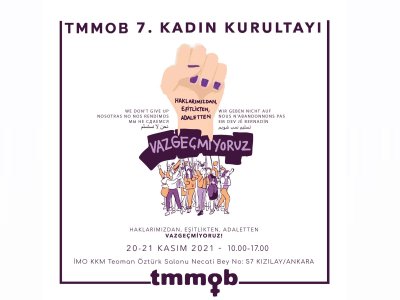 TMMOB 7. KADIN KURULTAYI 20-21 KASIM`DA