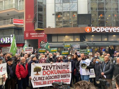 "ZEYTİNİME DOKUNMA" KONULU BASIN AÇIKLAMASINA KATILDIK.