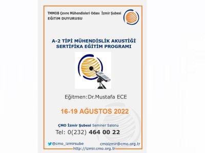 A-2 TİPİ MÜHENDİSLİK AKUSTİĞİ SERTİFİKA EĞİTİM PROGRAMI