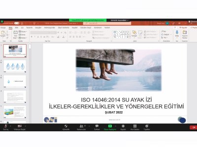  ISO 14046 SU AYAK İZİ BİLGİLENDİRME EĞİTİMİNİ ÇEVRİMİÇİ OLARAK GERÇEKLEŞTİRDİK.