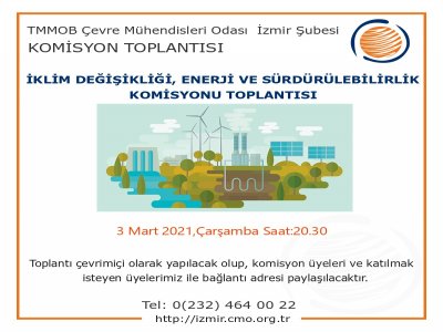 İKLİM DEĞİŞİKLİĞİENERJİ VE SÜRDÜRÜLEBİLİRLİK KOMİSYONU TOPLANTISI