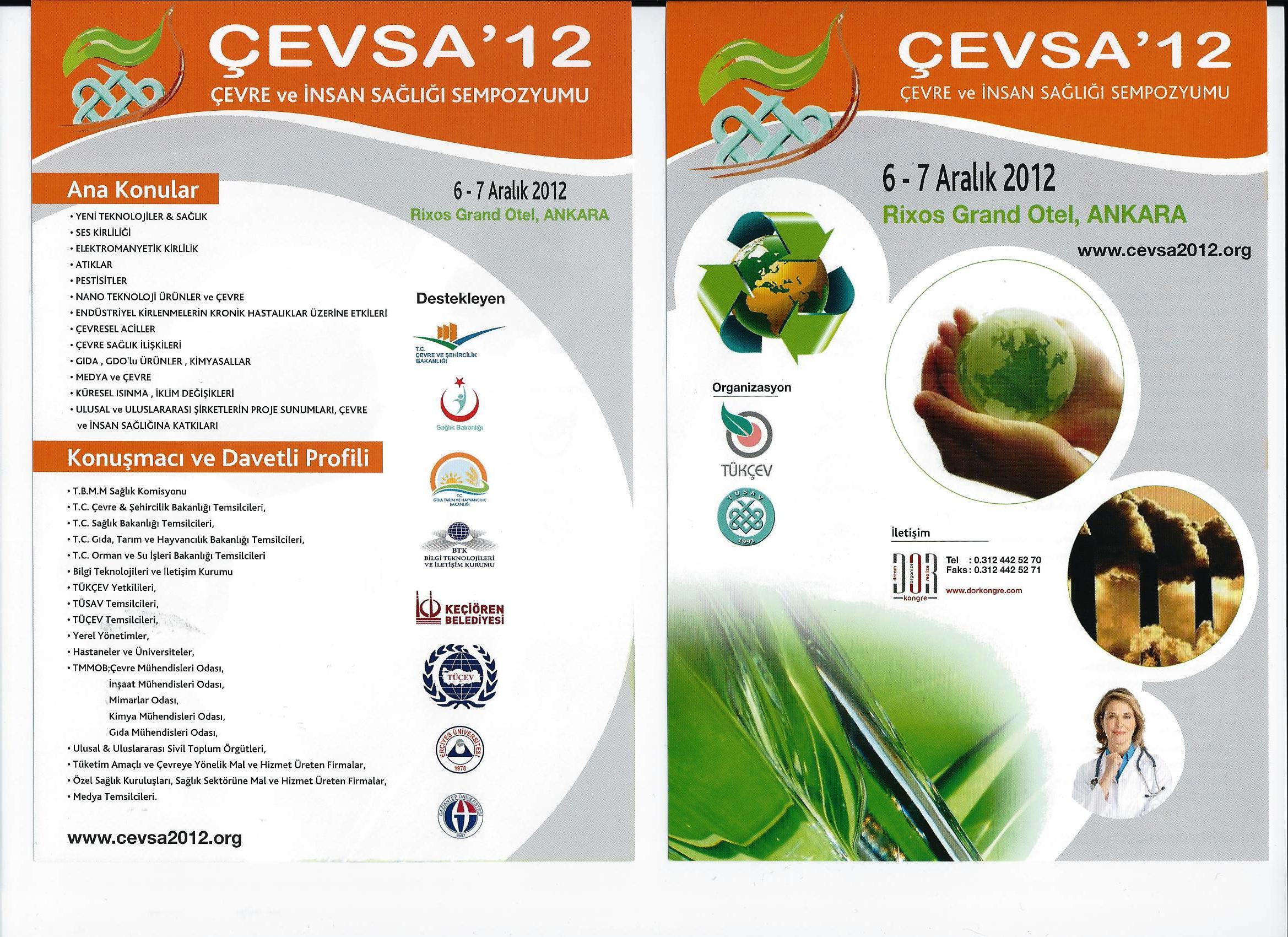 ÇEVSA`12 ÇEVRE VE İNSAN SAĞLIĞI SEMPOZYUMU